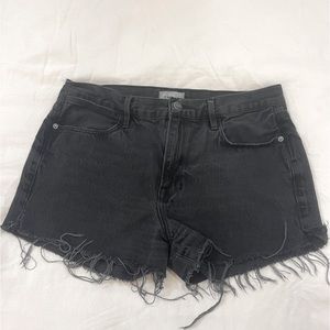 Frame black denim shorts